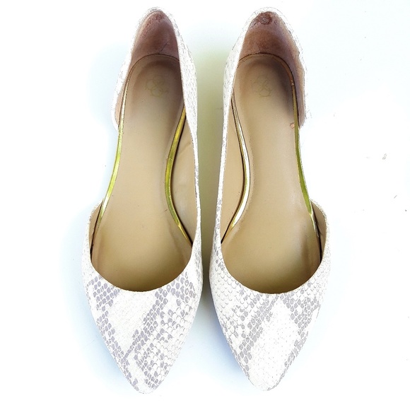 Ann Taylor Shoes - Ann Taylor Half d'Orsay Snakeskin Leather 8.5M